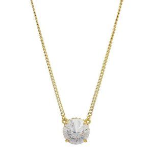 Vince Camuto 18 Cubic Zirconia Rivoli Solitaire Pendant Necklace (Gold)